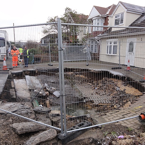 Blackshots Lane Ground Collapse, Essex